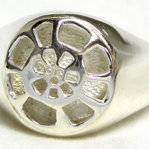 Double Second Pan Hoop Ring -Sterling Silver with 14K Gold