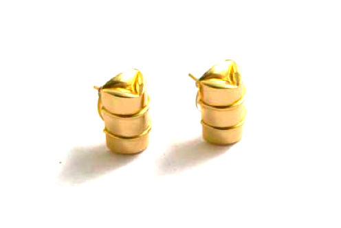 Genesis Bass Drum Gold Earrings