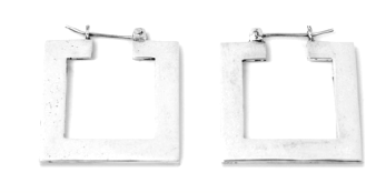 Movement Rack Square Hoop Earrings