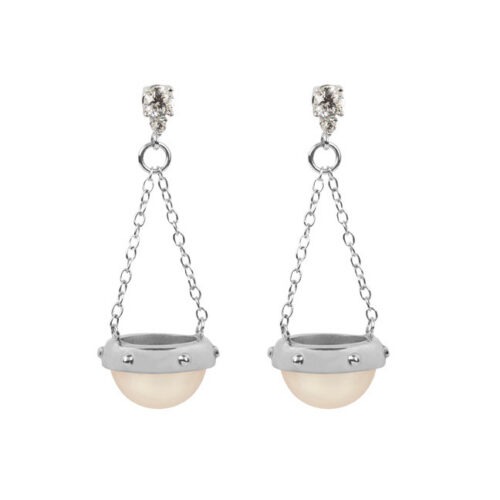Scale of Justice Pearl Earrings