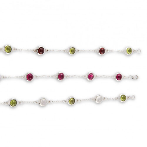 Sticks and Stones bracelet with 5 gemstones