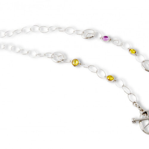 Sticks single strand 5 stone necklace